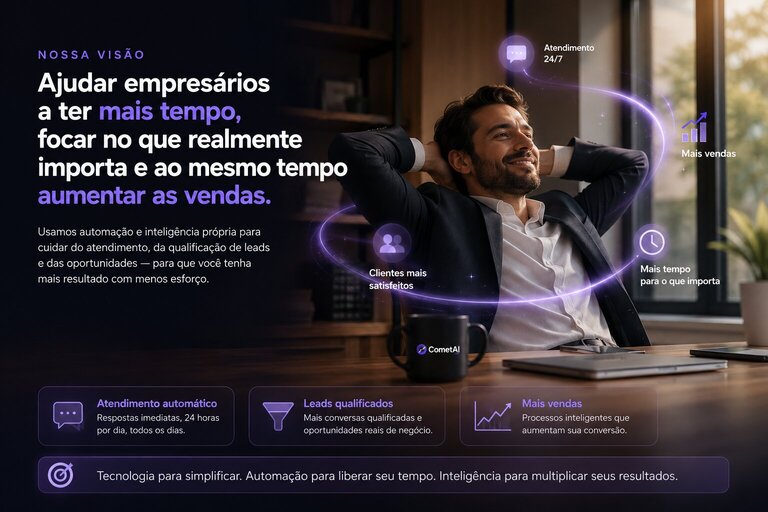 Empresário com mais tempo graças à automação e à organização comercial